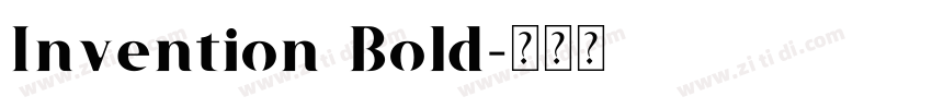 Invention Bold字体转换